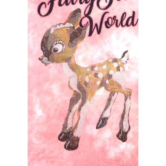 Plus Size Glitter Bling Tee Shirt XXL Fairy Tale World Theme Pit to Pit: 23.5" - Picture 2 of 7